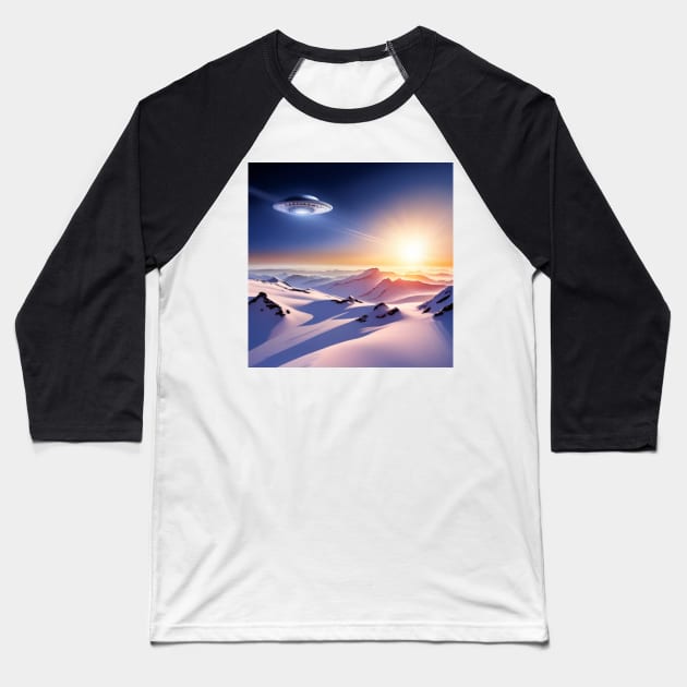 Antarctica Baseball T-Shirt by UFO CHRONICLES PODCAST